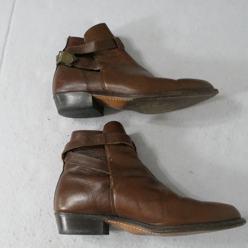 Vintage Avirex Leather Ankle Boots Men's 10D Type A-2 Brown Jodhpur Military USA